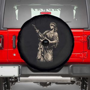 4th Of July Rock N Roll Spare Tire Cover Funny Statue Of Liberty Playing Guitar TS12 Black Print Your Wear