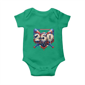 Patriotic Baseball Drip Baby Onesie USA 250th Anniversary Gift TS12 Irish Green Print Your Wear