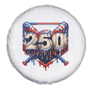 Patriotic Baseball Drip Spare Tire Cover USA 250th Anniversary Gift TS12 Print Your Wear
