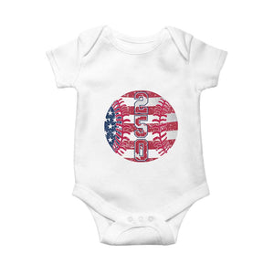 USA 250th Anniversary Baseball Baby Onesie Patriotic Athlete Gift TS12 White Print Your Wear
