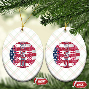 USA 250th Anniversary Baseball Ceramic Ornament Patriotic Athlete Gift TS12 Print Your Wear