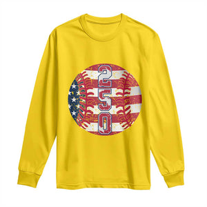 USA 250th Anniversary Baseball Long Sleeve Shirt Patriotic Athlete Gift TS12 Daisy Print Your Wear