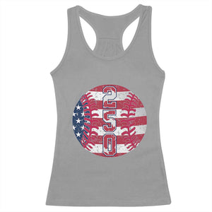 USA 250th Anniversary Baseball Racerback Tank Top Patriotic Athlete Gift TS12 Sport Gray Print Your Wear