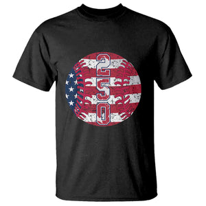 USA 250th Anniversary Baseball T Shirt Patriotic Athlete Gift TS12 Black Print Your Wear