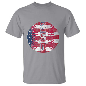 USA 250th Anniversary Baseball T Shirt Patriotic Athlete Gift TS12 Sport Gray Print Your Wear