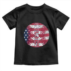 USA 250th Anniversary Baseball Toddler T Shirt Patriotic Athlete Gift TS12 Black Print Your Wear
