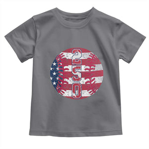 USA 250th Anniversary Baseball Toddler T Shirt Patriotic Athlete Gift TS12 Charcoal Print Your Wear