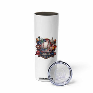 USA 250 Years Of Freedom Baseball Graphic Skinny Tumbler TS12 Print Your Wear