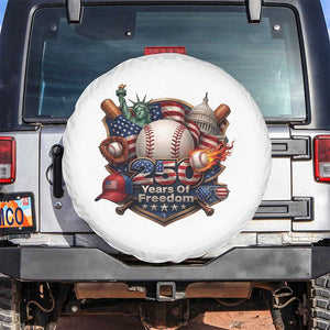 USA 250 Years Of Freedom Baseball Graphic Spare Tire Cover TS12 No hole White Print Your Wear