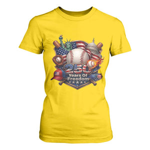 USA 250 Years Of Freedom Baseball Graphic T Shirt For Women TS12 Daisy Print Your Wear