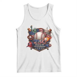 USA 250 Years Of Freedom Baseball Graphic Tank Top TS12 White Print Your Wear