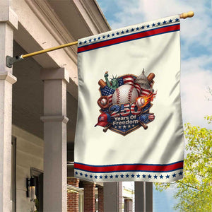USA 250 Years Of Freedom Baseball Graphic Patriotic Garden Flag TS12 Modern Beige Red Print Your Wear