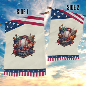 USA 250 Years Of Freedom Baseball Graphic Patriotic Garden Flag TS12 Print Your Wear