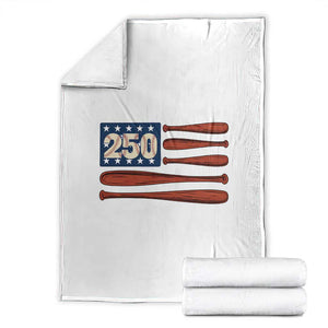 USA Flag Baseball Throw Blanket America 250th Anniversary Gift TS12 White Print Your Wear