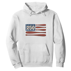 USA Flag Baseball Hoodie America 250th Anniversary Gift TS12 White Print Your Wear