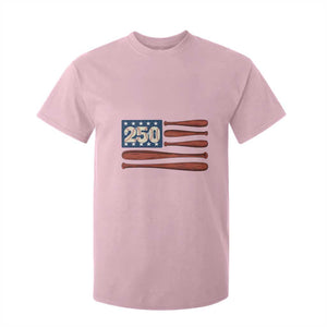 USA Flag Baseball T Shirt For Kid America 250th Anniversary Gift TS12 Light Pink Print Your Wear