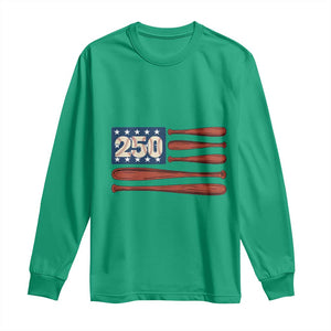 USA Flag Baseball Long Sleeve Shirt America 250th Anniversary Gift TS12 Irish Green Print Your Wear