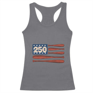 USA Flag Baseball Racerback Tank Top America 250th Anniversary Gift TS12 Charcoal Print Your Wear