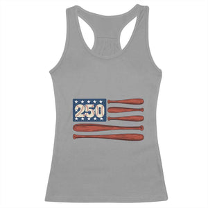 USA Flag Baseball Racerback Tank Top America 250th Anniversary Gift TS12 Sport Gray Print Your Wear
