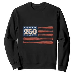 USA Flag Baseball Sweatshirt America 250th Anniversary Gift TS12 Black Print Your Wear