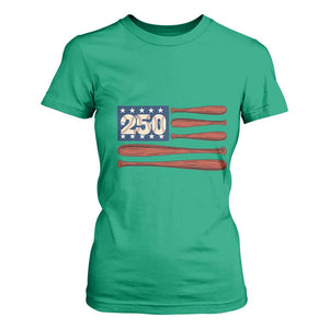 USA Flag Baseball T Shirt For Women America 250th Anniversary Gift TS12 Irish Green Print Your Wear