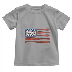 USA Flag Baseball Toddler T Shirt America 250th Anniversary Gift TS12 Sport Gray Print Your Wear