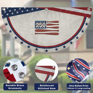 USA Flag Baseball Patriotic Fan Flag USA 250th Anniversary Gift