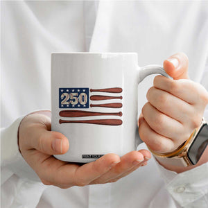 USA Flag Baseball Coffee Mug America 250th Anniversary Gift TS12 Print Your Wear
