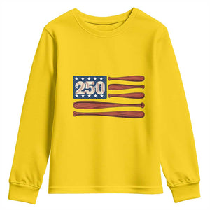 USA Flag Baseball Youth Sweatshirt America 250th Anniversary Gift TS12 Daisy Print Your Wear