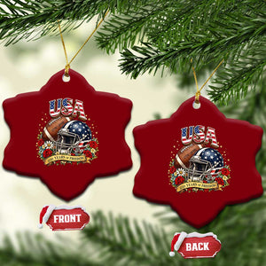 Patriotic Floral Baseball Ceramic Ornament USA 250th Anniversary Gift TS12 Print Your Wear