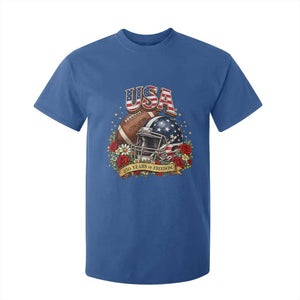 Patriotic Floral Baseball T Shirt For Kid USA 250th Anniversary Gift TS12 Royal Blue Print Your Wear