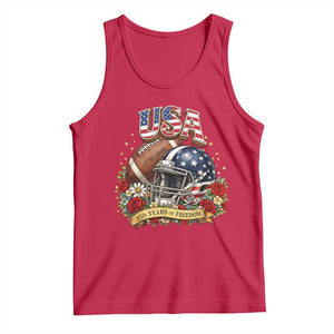 Patriotic Floral Baseball Tank Top USA 250th Anniversary Gift TS12 Red Print Your Wear