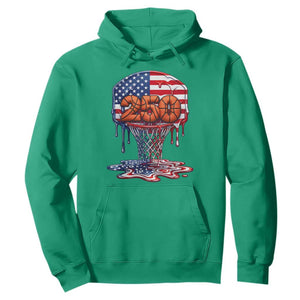 Patriotic Basketball Drip Hoodie USA 250th Anniversary Gift TS12 Irish Green Print Your Wear