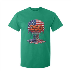Patriotic Basketball Drip T Shirt For Kid USA 250th Anniversary Gift TS12 Irish Green Print Your Wear