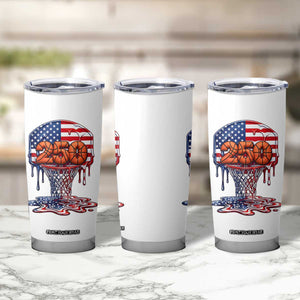 Patriotic Basketball Drip Tumbler Cup USA 250th Anniversary Gift TS12 Print Your Wear