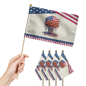 Basketball Drip Patriotic Handheld Flag USA 250th Anniversary Gift TS12 Print Your Wear