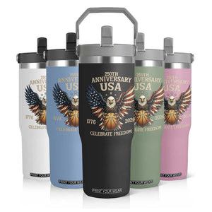 250 Years Of Freedom Basketball Flip Straw Tumbler Patriotic Athlete Gift TS12 Print Your Wear