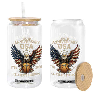 250 Years Of Freedom Basketball Glass Can Patriotic Athlete Gift TS12 Print Your Wear