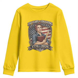 250 Years Of Educating America Youth Sweatshirt Proud Teacher Patriotic Gift TS12 Daisy Print Your Wear
