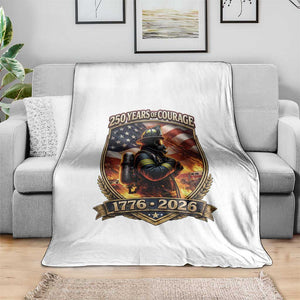 Firefighter USA 250th Anniversary Gift Throw Blanket 250 Years Of Courage TS12 Print Your Wear