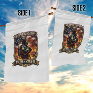 Firefighter USA 250th Anniversary Gift Garden Flag 250 Years Of Courage TS12 Print Your Wear