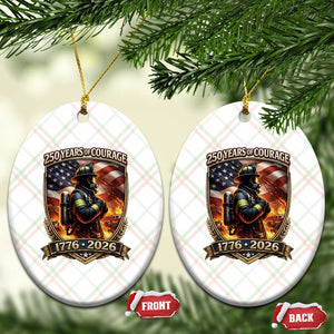 Firefighter USA 250th Anniversary Gift Ceramic Ornament 250 Years Of Courage TS12 Print Your Wear