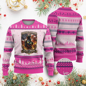 Firefighter USA 250th Anniversary Gift Ugly Christmas Sweater 250 Years Of Courage TS12 Hot Pink Print Your Wear