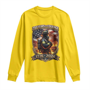 Firefighter USA 250th Anniversary Gift Long Sleeve Shirt 250 Years Of Courage TS12 Daisy Print Your Wear