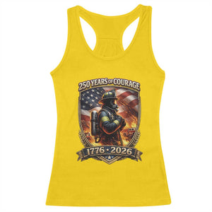 Firefighter USA 250th Anniversary Gift Racerback Tank Top 250 Years Of Courage TS12 Daisy Print Your Wear