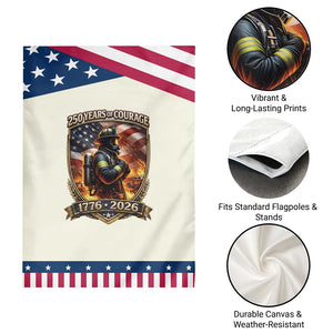 Firefighter USA 250th Anniversary Gift Patriotic Garden Flag 250 Years Of Courage TS12 Print Your Wear
