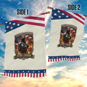 Firefighter USA 250th Anniversary Gift Patriotic Garden Flag 250 Years Of Courage TS12 Print Your Wear