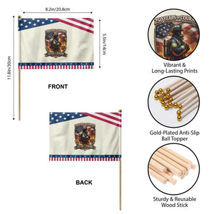 Firefighter USA 250th Anniversary Gift Patriotic Handheld Flag 250 Years Of Courage TS12 Print Your Wear