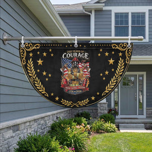 Firefighter 250 Years Of Courage USA Anniversary Gift Patriotic Fan Flag TS12 2pcs pack Vintage Black Print Your Wear