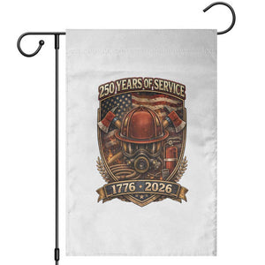 Patriotic Firefighter 250 Years Of Service USA Anniversary Gift Garden Flag TS12 White Print Your Wear
